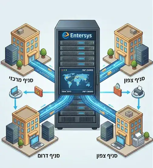 איך מחברים כמה סניפים לרשת מחשוב אחת1